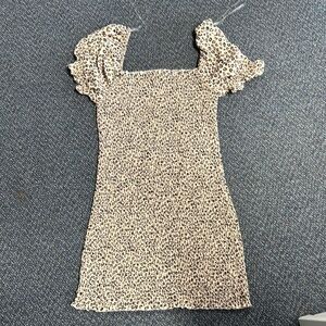Trixxi smocked animal print dress L // 042724